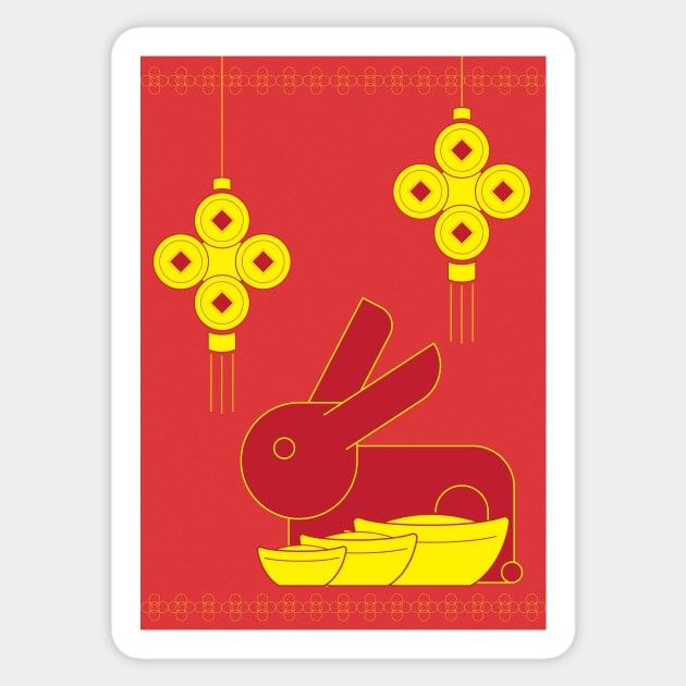 Year of the Rabbit Sticker by TheRatbagCo